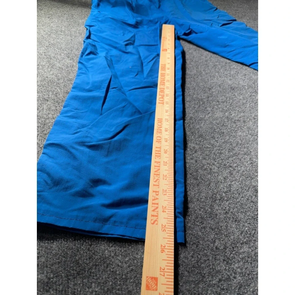 Lands End Vintage Mens Blue Supplex Nylon Windbreaker Pants Made in USA Size 34